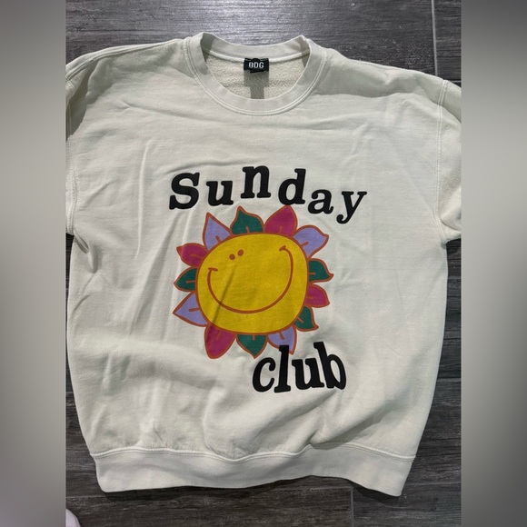 BDG Cream “Sunday Club” Sweatshirt - Size Small - Picture 6 of 7
